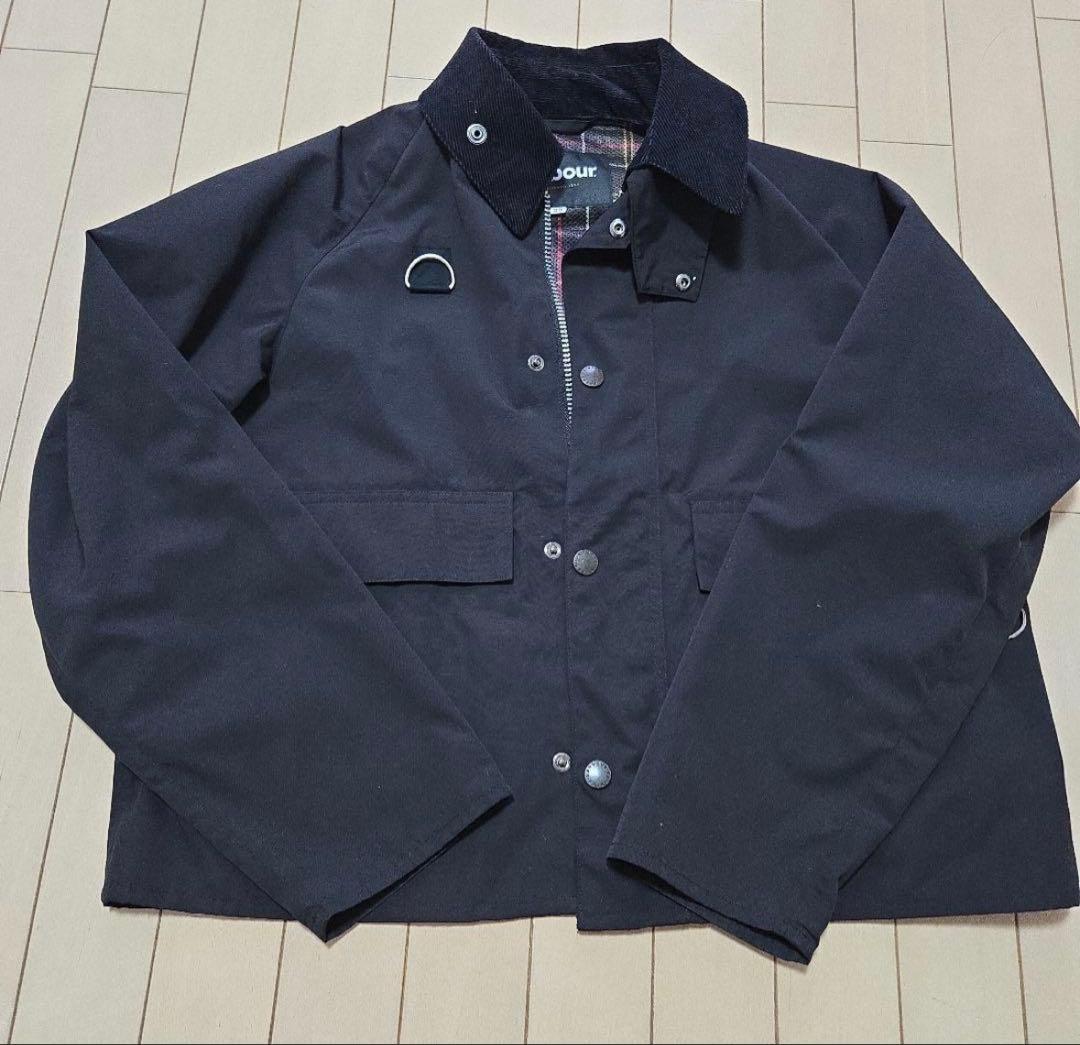 Barbour SPEY ウエザークロス ショートブルゾン 38 ブラック