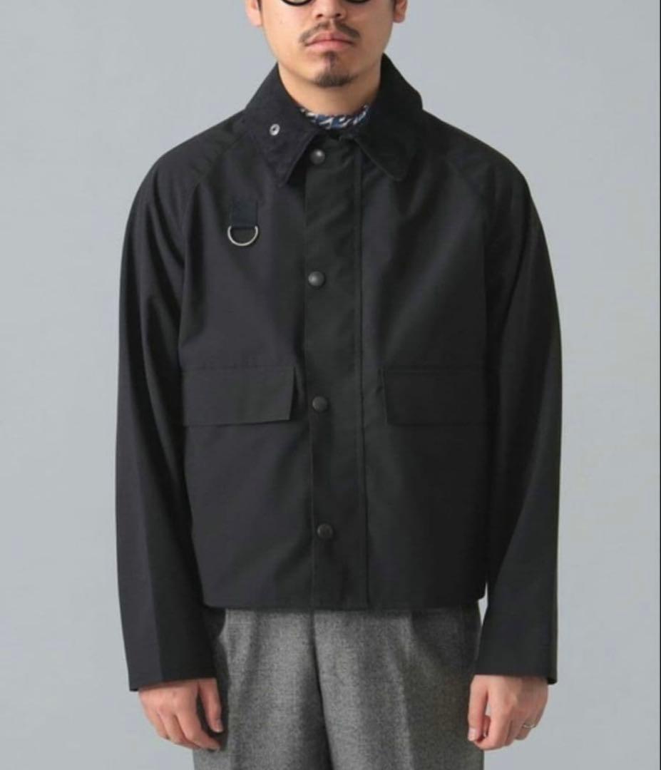 Barbour SPEY ウエザークロス ショートブルゾン 38 ブラック