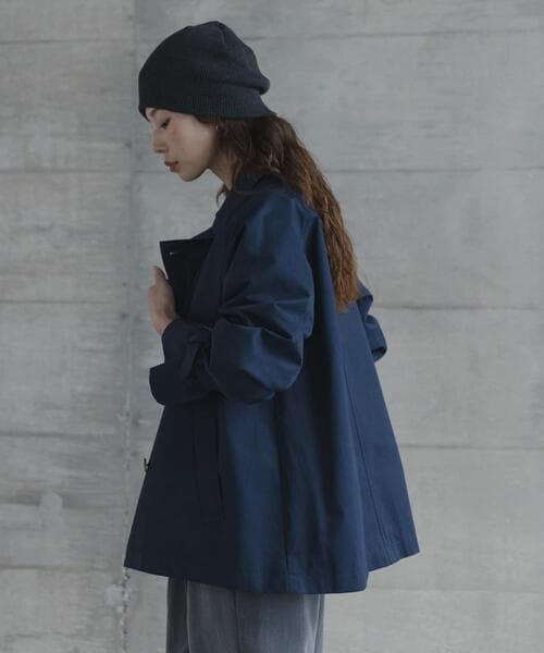 新品◆撥水ショートトレンチコート《NAVY：38》◆サニーレーベル