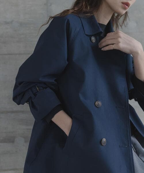 新品◆撥水ショートトレンチコート《NAVY：38》◆サニーレーベル