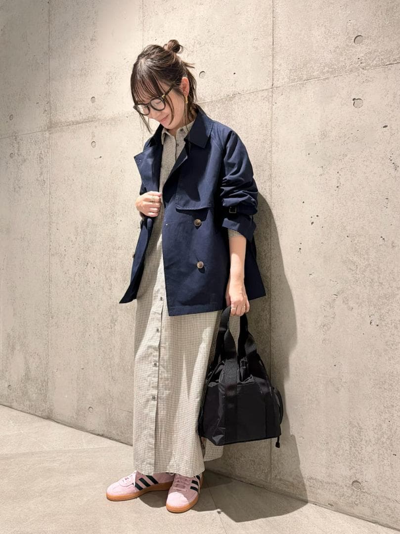 新品◆撥水ショートトレンチコート《NAVY：38》◆サニーレーベル