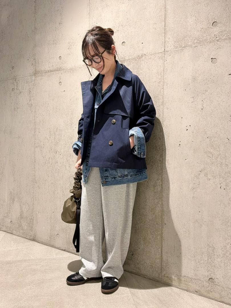 新品◆撥水ショートトレンチコート《NAVY：38》◆サニーレーベル