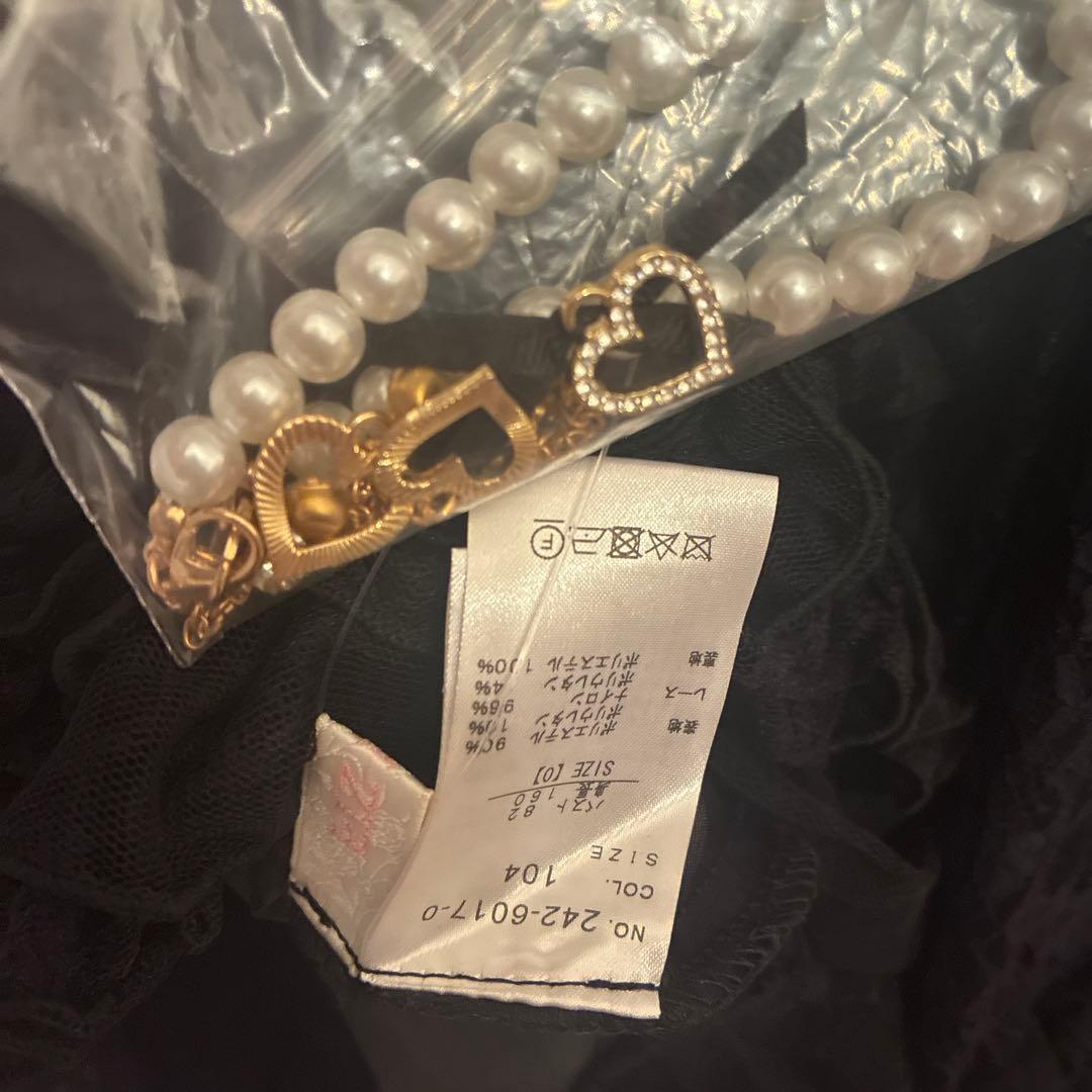 LIZLISA ダブルレースアップリボンワンピース 黒 新品未使用