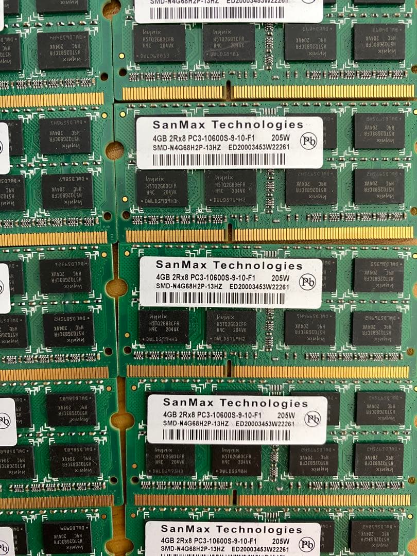 SanMax 4GB DDR3メモリ 1066MHz 204ピン