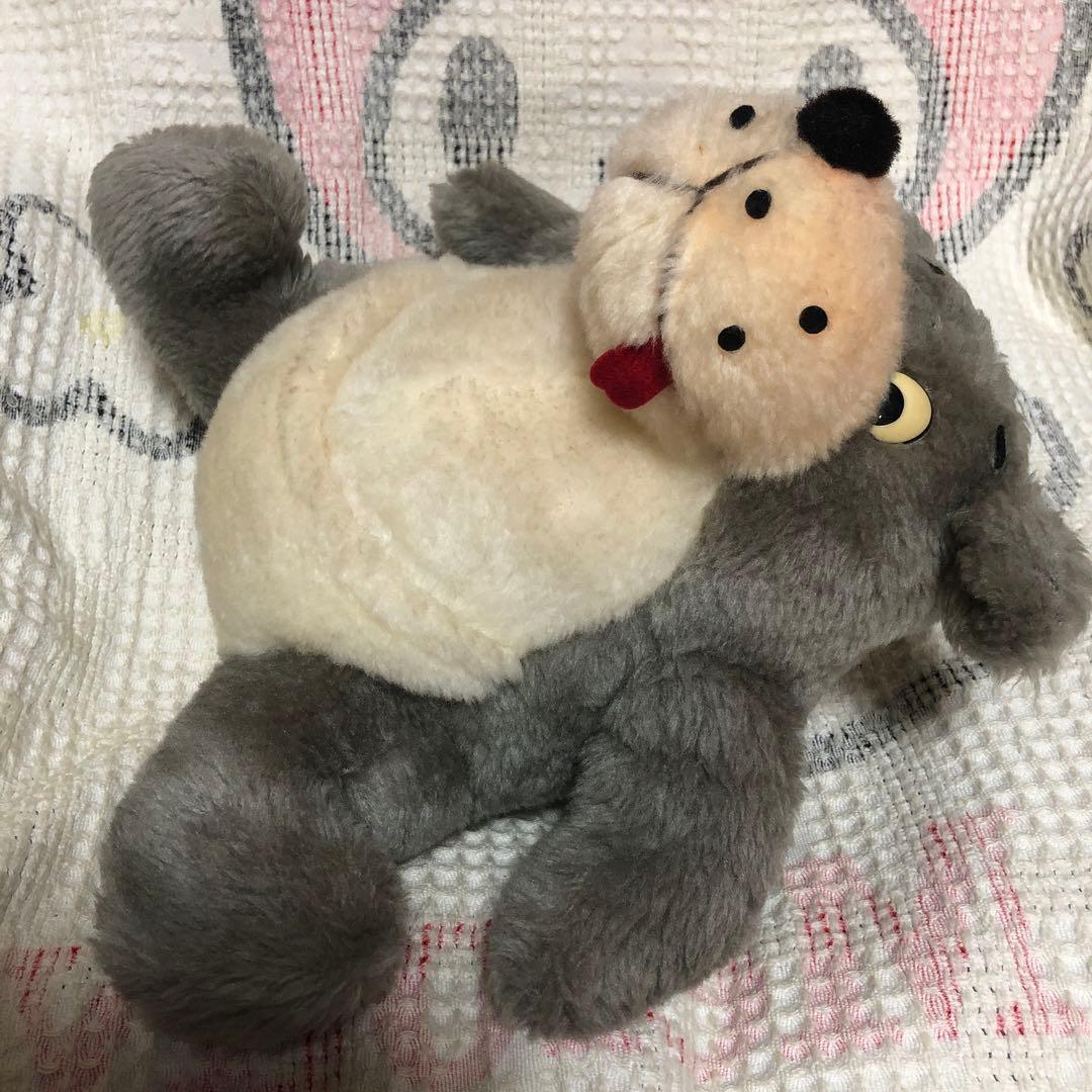 昭和レトロ　ヴィンテージ オオカミ　ぬいぐるみ　中古品　メーカー名不明