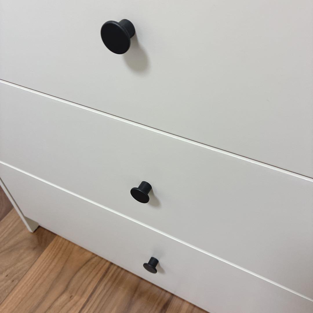 【完成品】IKEA GURSKEN グールスケン 3段チェスト ライトベージュ