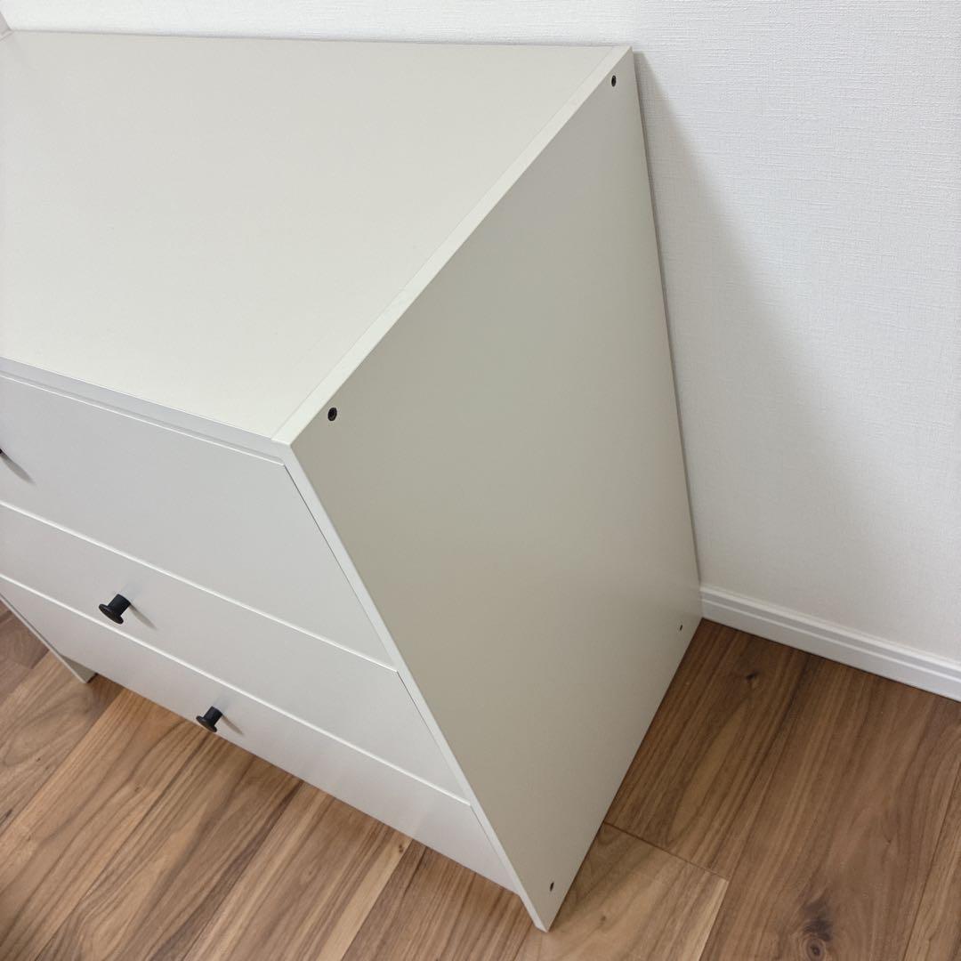 【完成品】IKEA GURSKEN グールスケン 3段チェスト ライトベージュ