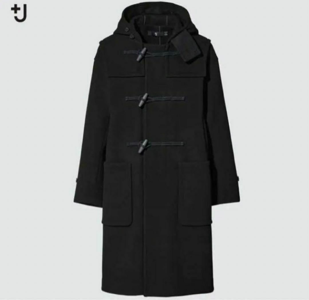 【匿名配送】ユニクロ ＋j ダッフルコート 黒 ジルサンダー 極美品 完売品