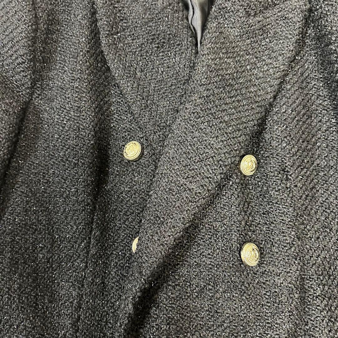 ZARA ラメ混ダブルブレストジャケット Lサイズ