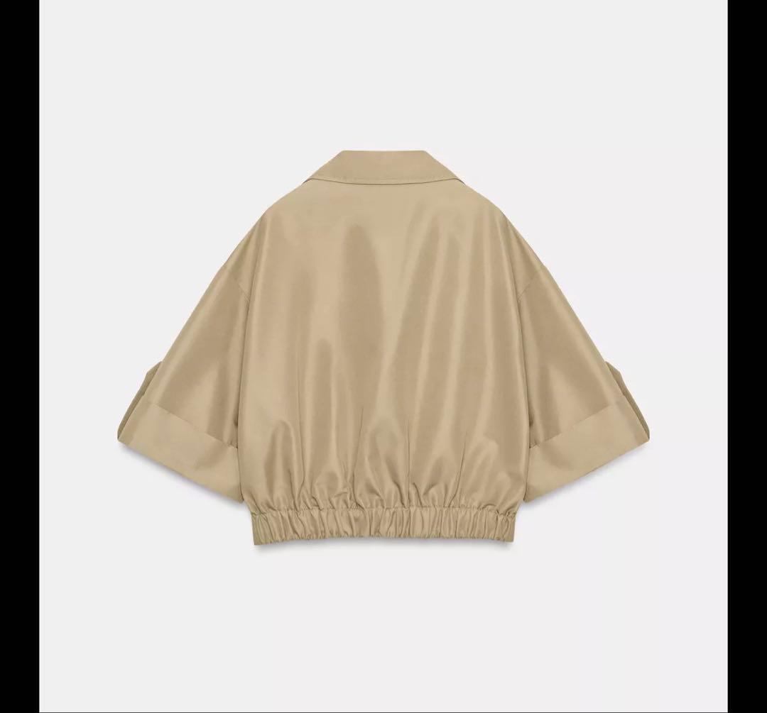 【完売品】ZARA ショート丈ショートスリーブトレンチコート XS 新品タグつき