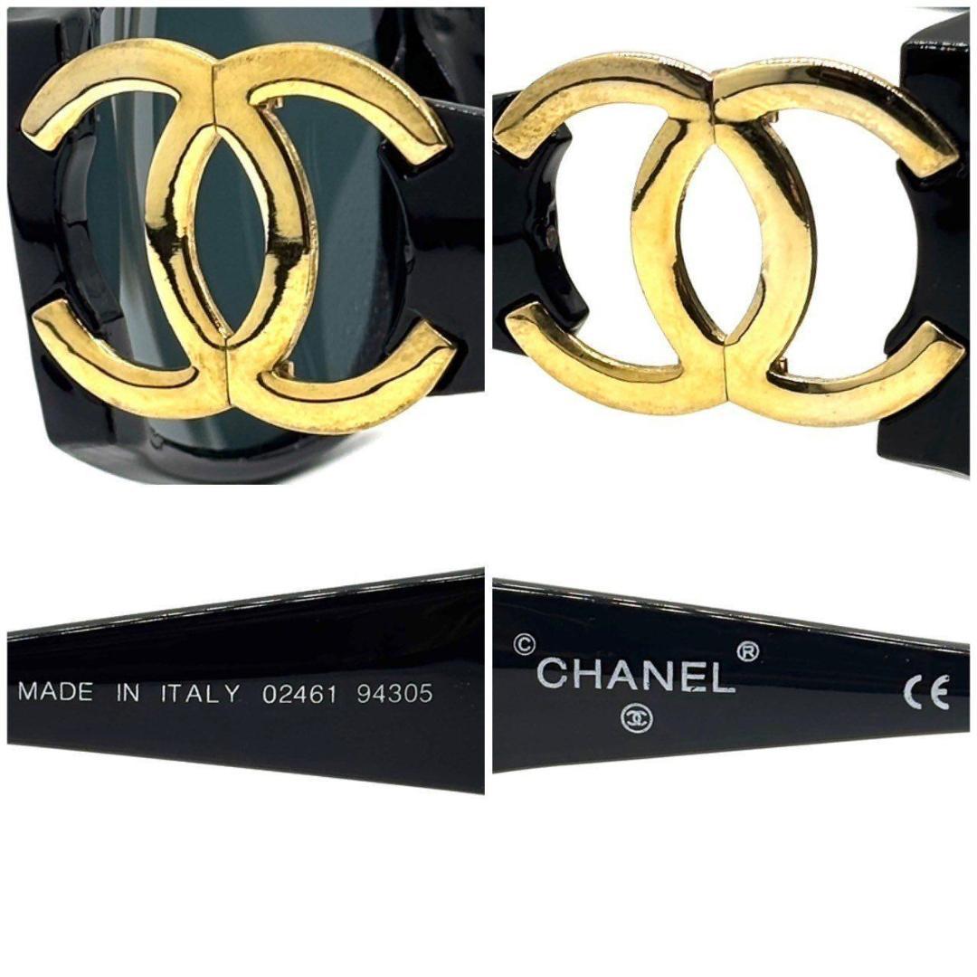 。*。様 CHANEL　サングラス ココマーク ゴールド金具 スクエア ケース付