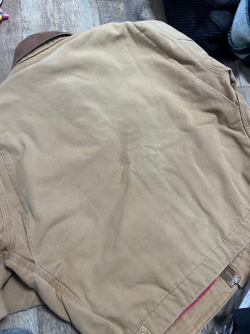 最終値下げ　80's carhartt デトロイトジャケット　赤キルティング