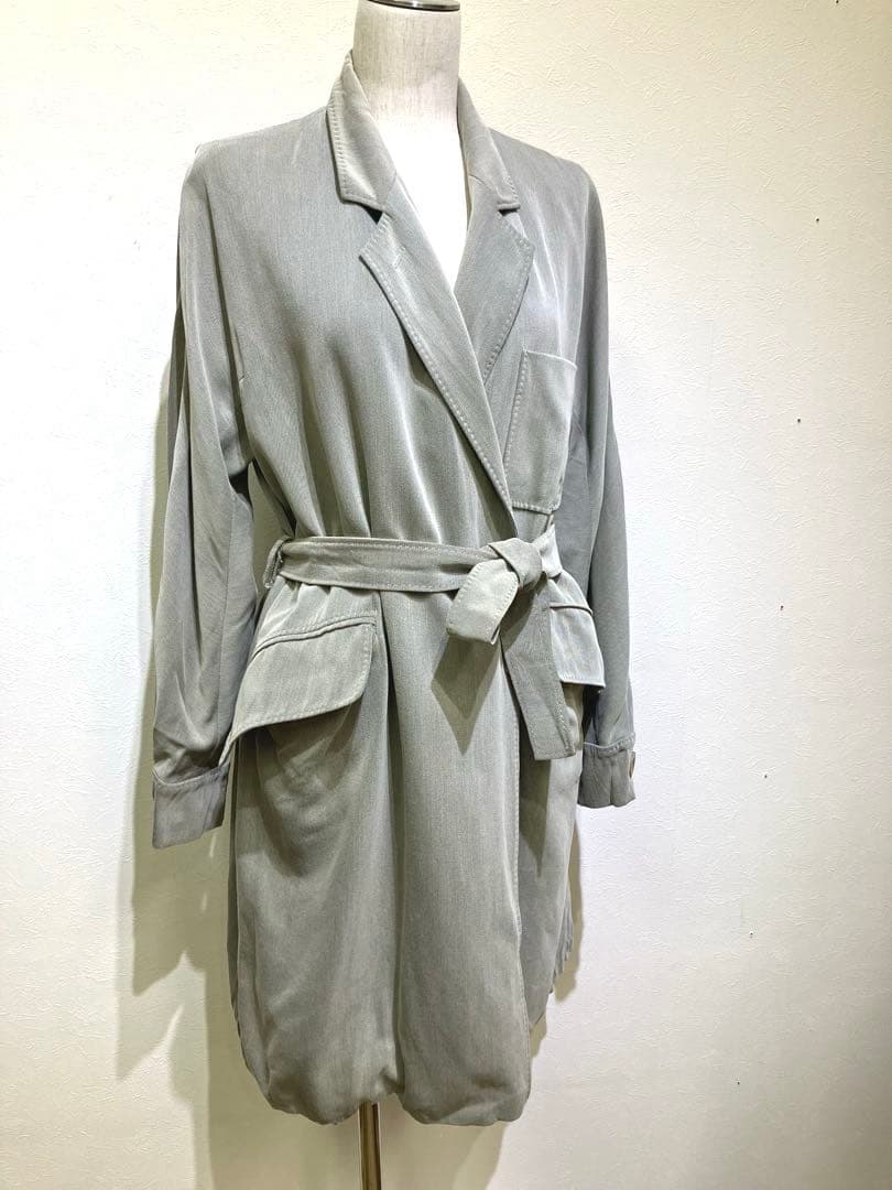 MaxMara トレンチコート　ジャケット　イタリア製　白タグ　ウエストベルト付