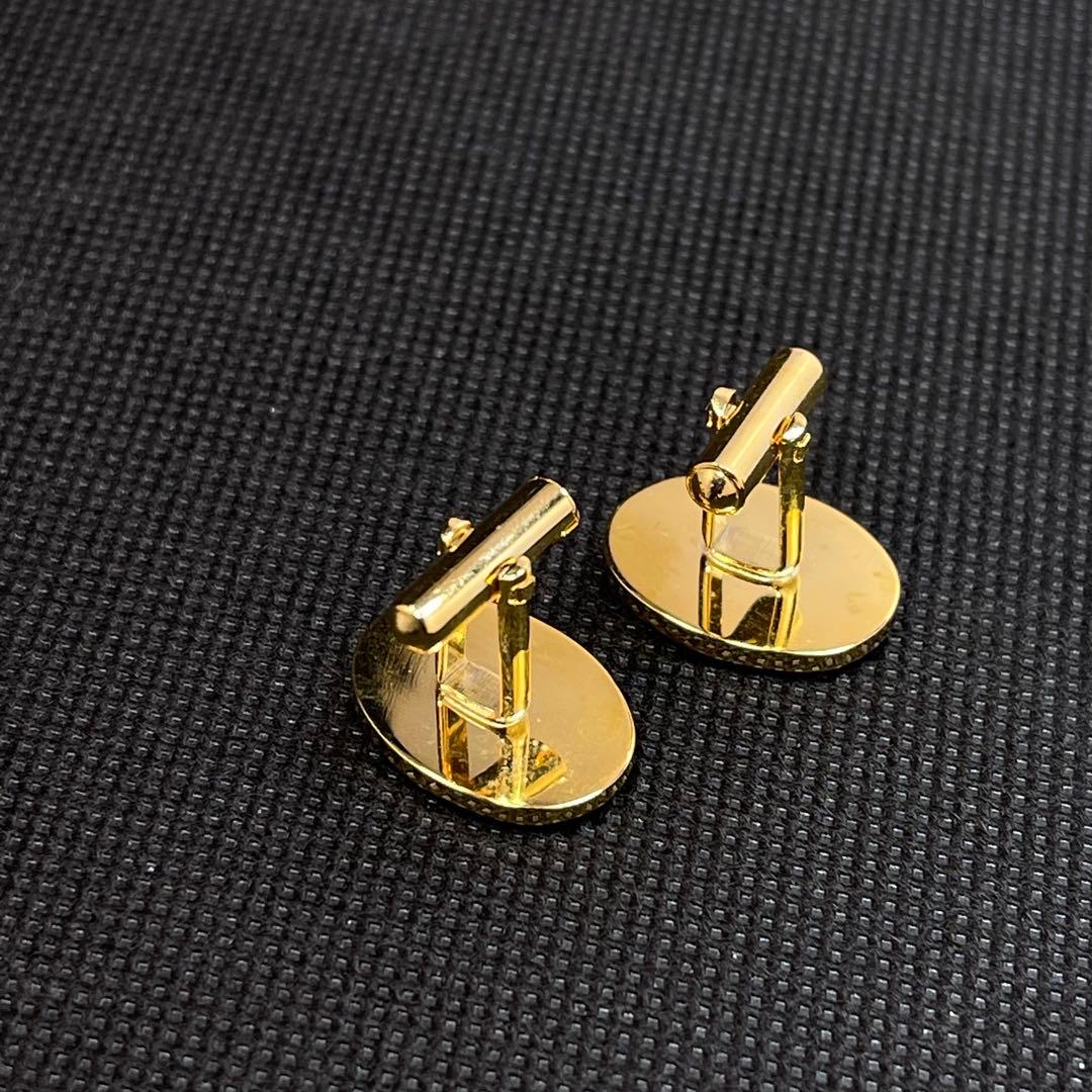Cartier カルティエ　カフス　ラウンド　ゴールド　黒　#A-190