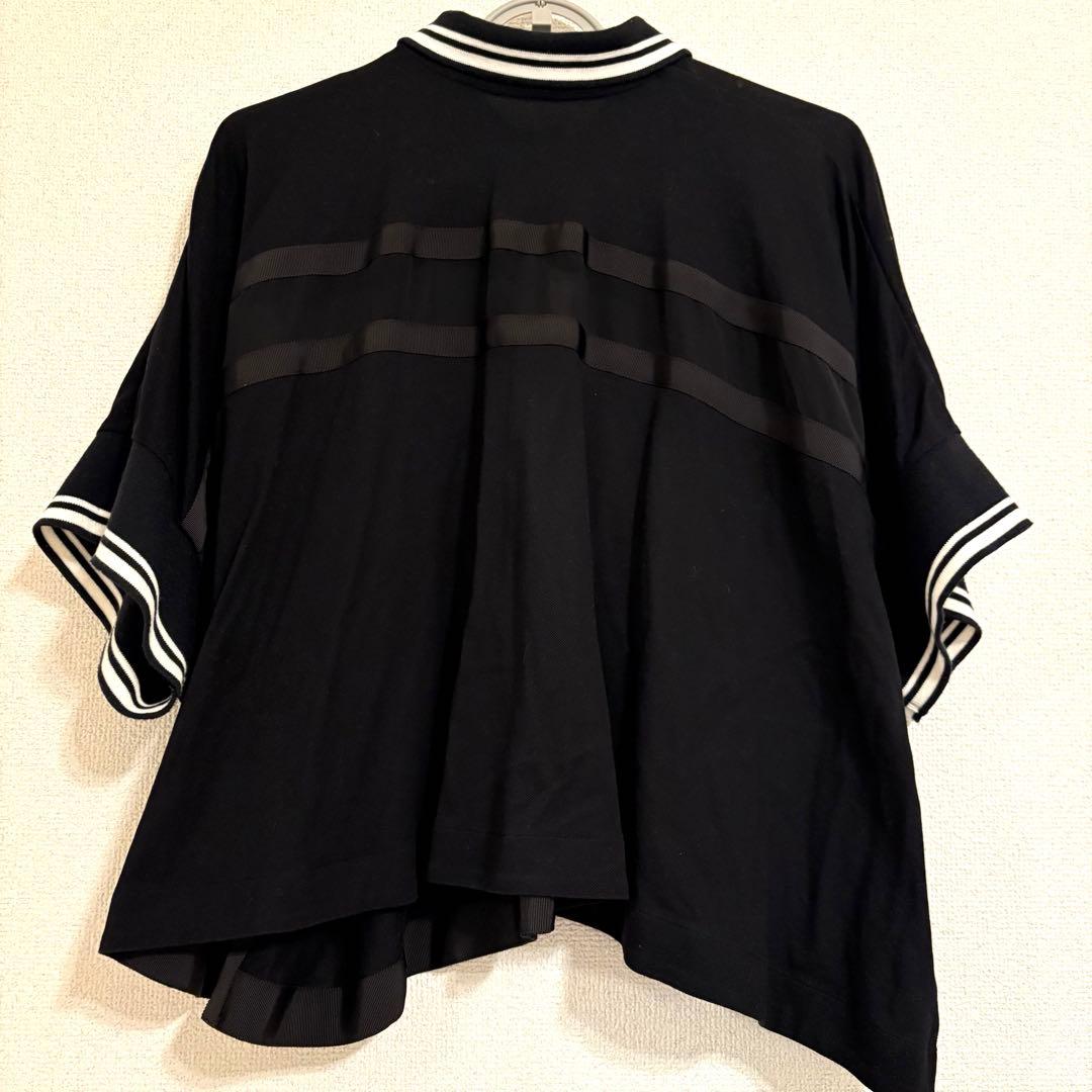 sacai S Pique Polo Shirt ポロシャツ　黒