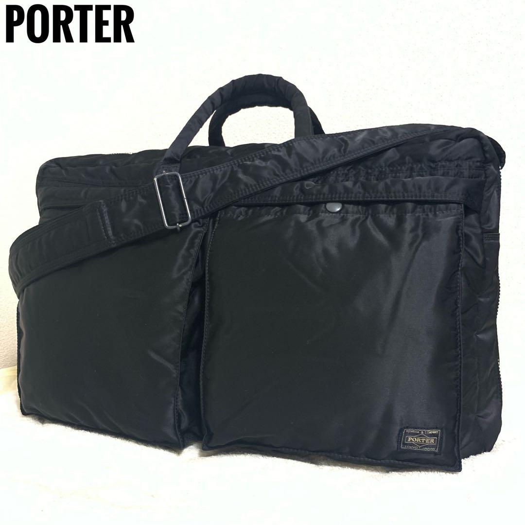 美品 PORTER ポーター タンカー 2way ボストンバッグ 黒 出張旅行