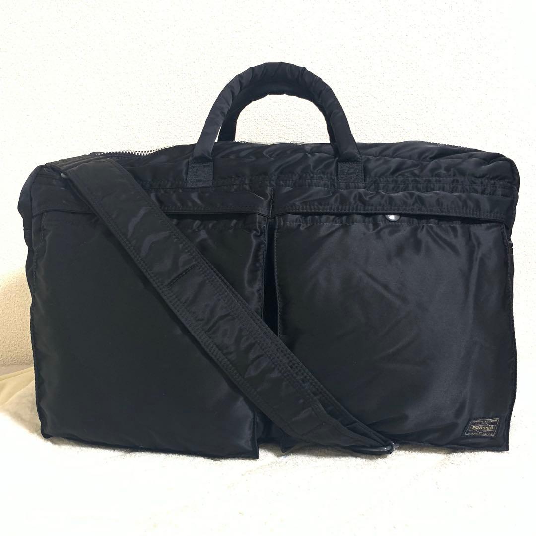 美品 PORTER ポーター タンカー 2way ボストンバッグ 黒 出張旅行