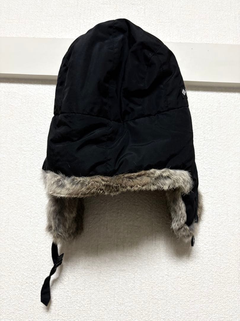 Columbia フライトキャップ 黒　ブラック　ラビットファー