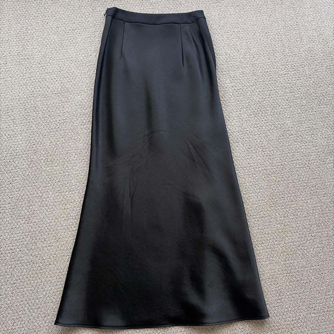 CINOH BLACK FORMAL COLLECTION ロングフレアスカート