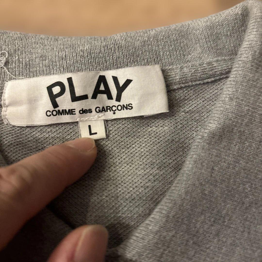 PLAY COMME des GARÇONS グレー ポロシャツ L レディース