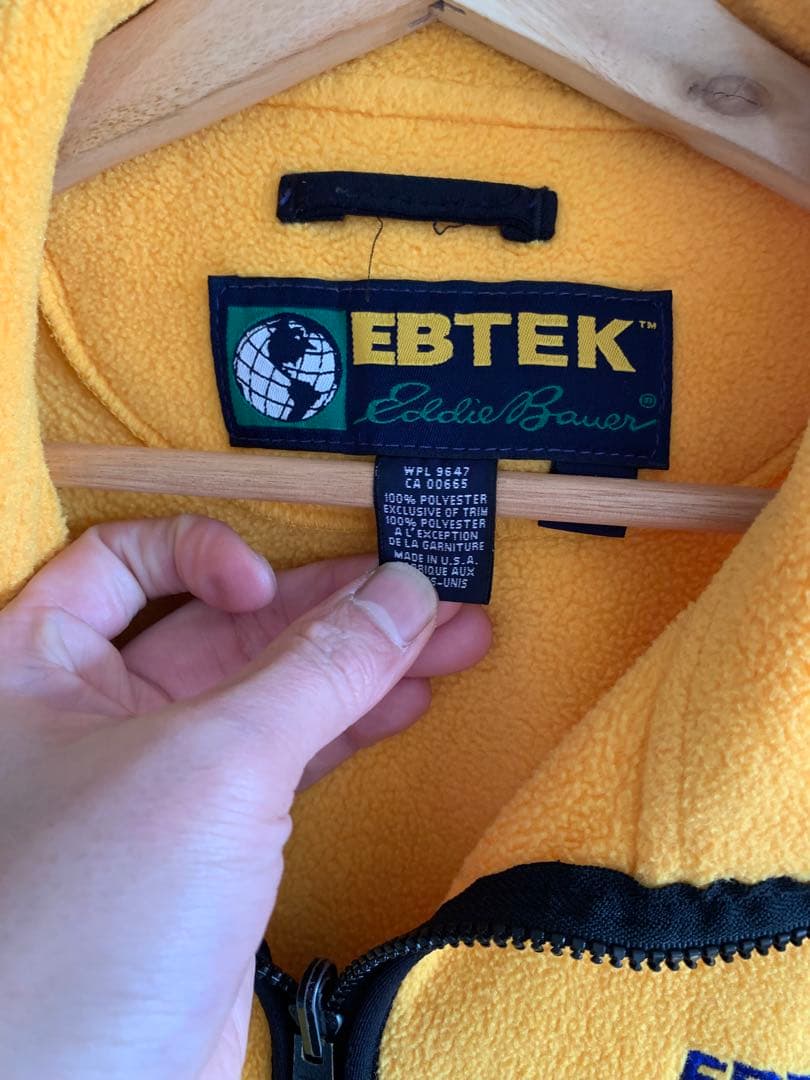 90年代　フリースベスト　Eddie Bauer エディーバウアー　エビテック