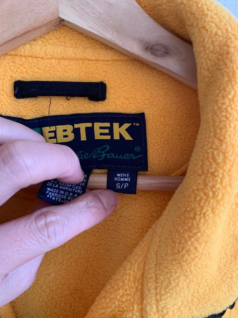 90年代　フリースベスト　Eddie Bauer エディーバウアー　エビテック
