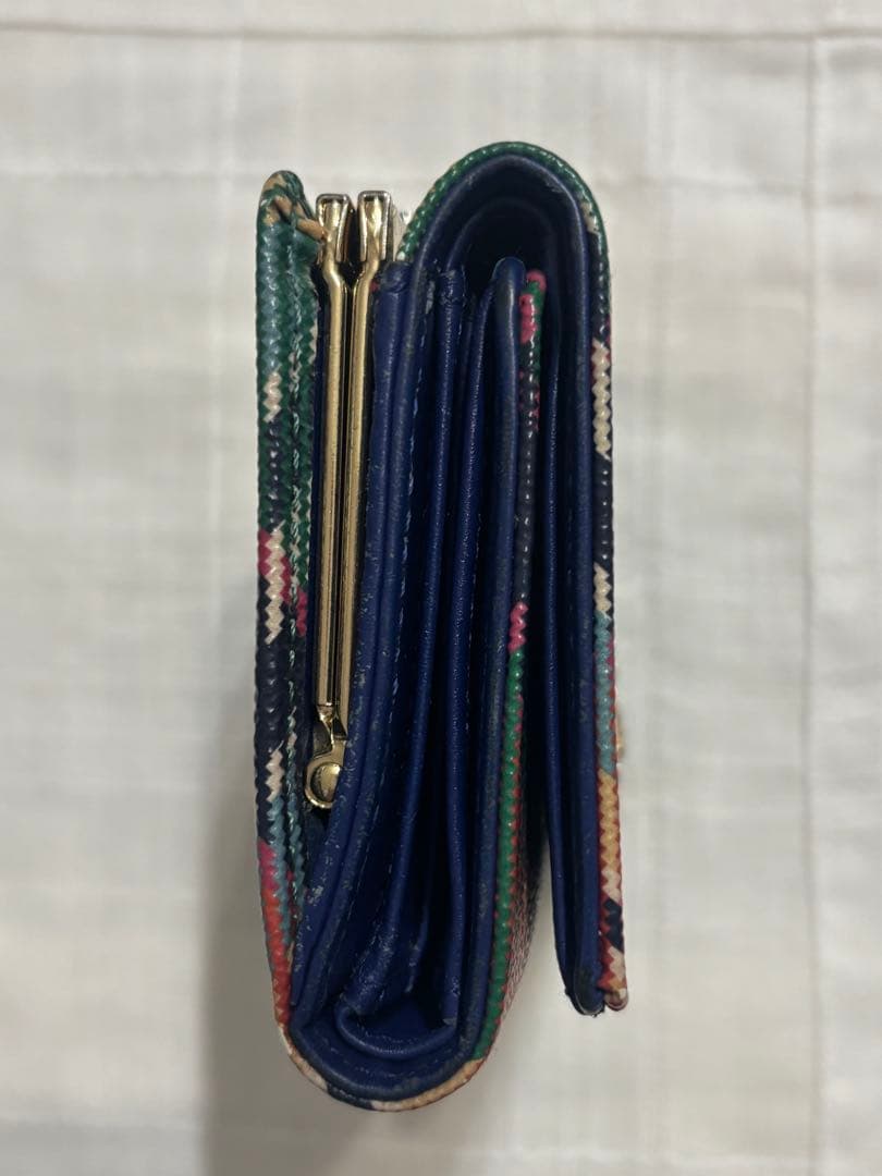 ヴィヴィアンウエストウッド三つ折りがま口財布 チェックカラー