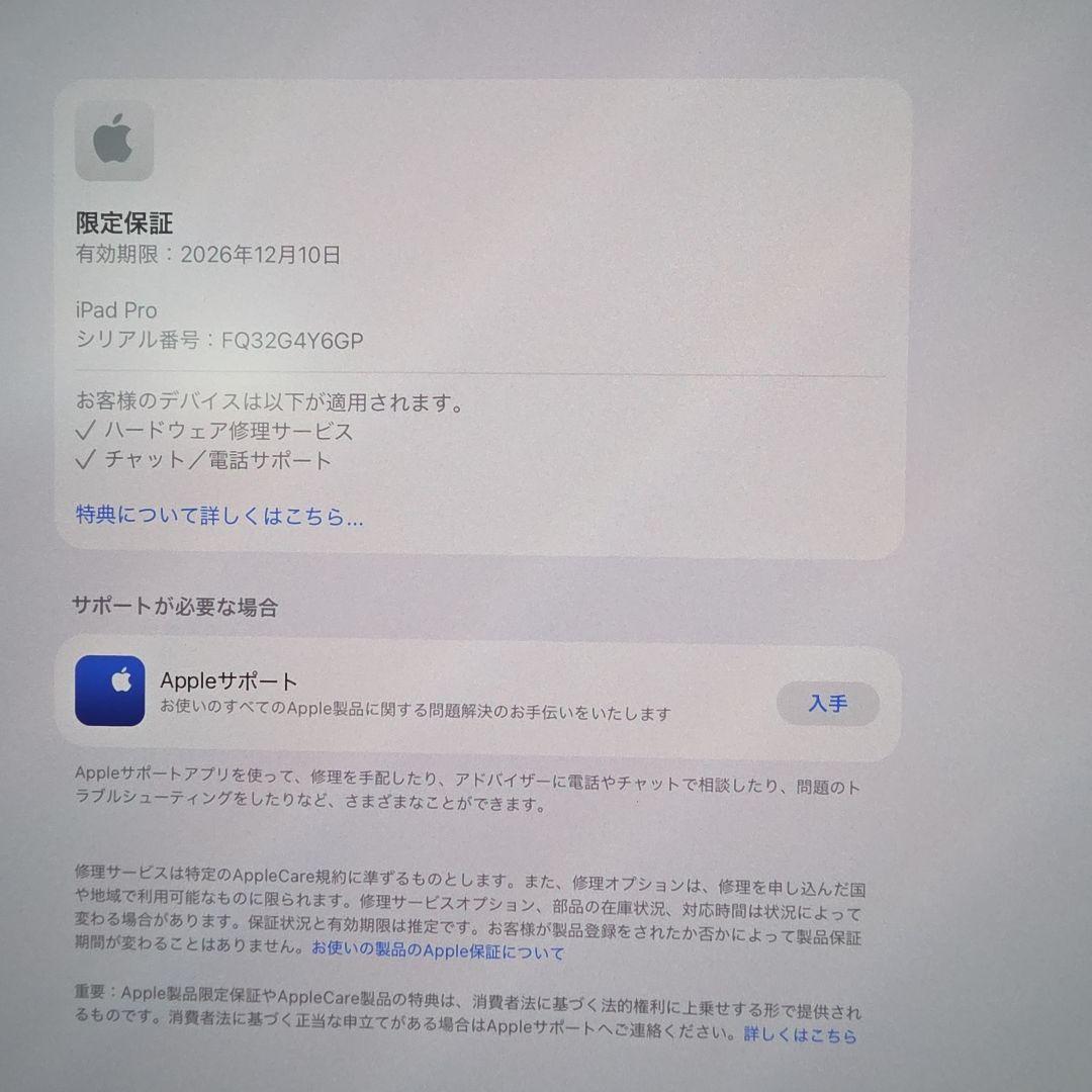 Y*.様 11インチ iPad Pro（M5/2025） 512GB スペースブ
