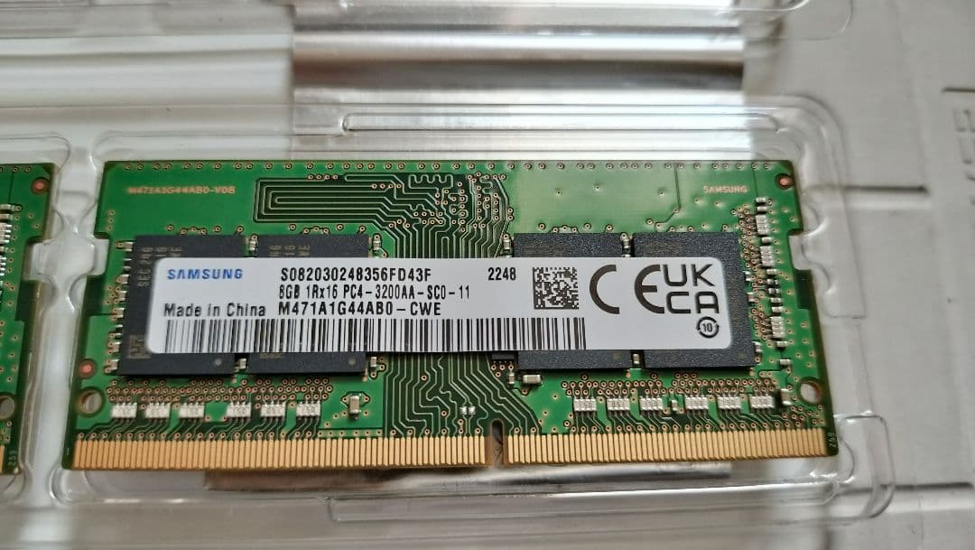 Samsung 8GB×2 16GB DDR4 メモリ PC4-3200