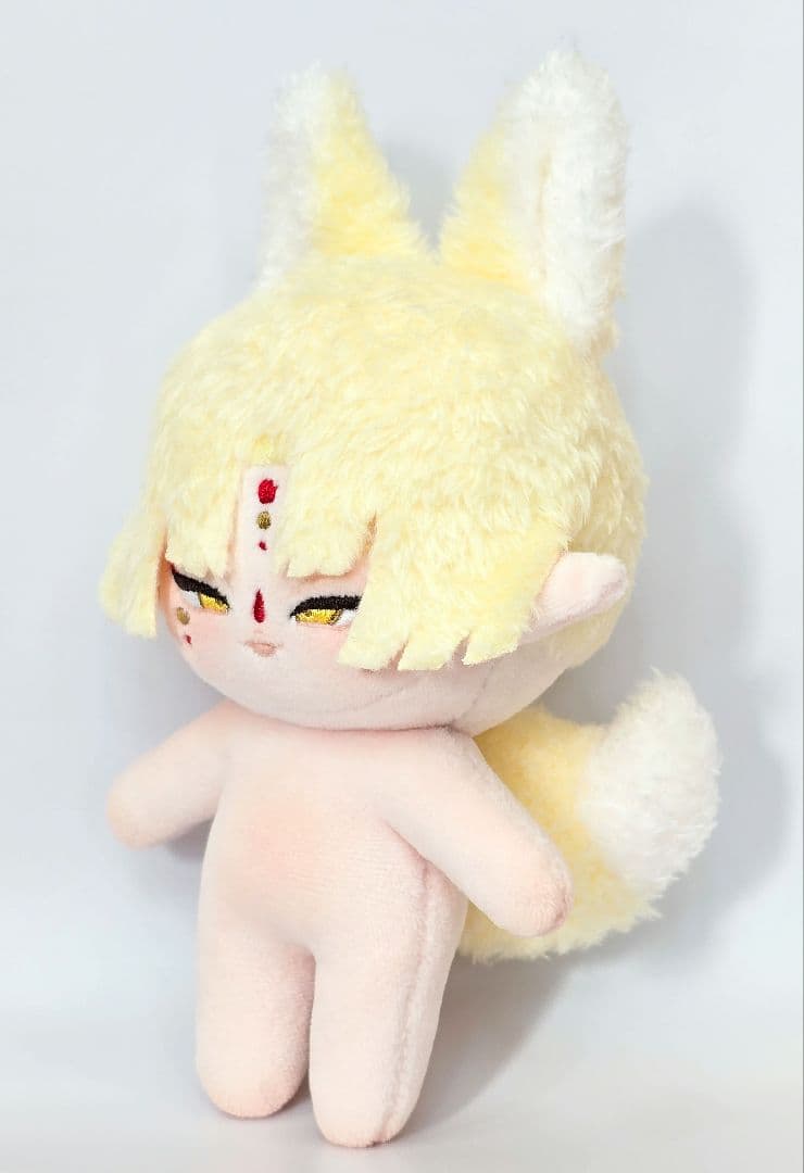 自作 無属性 ぬいぐるみ 骨入り お狐くん 13cm
