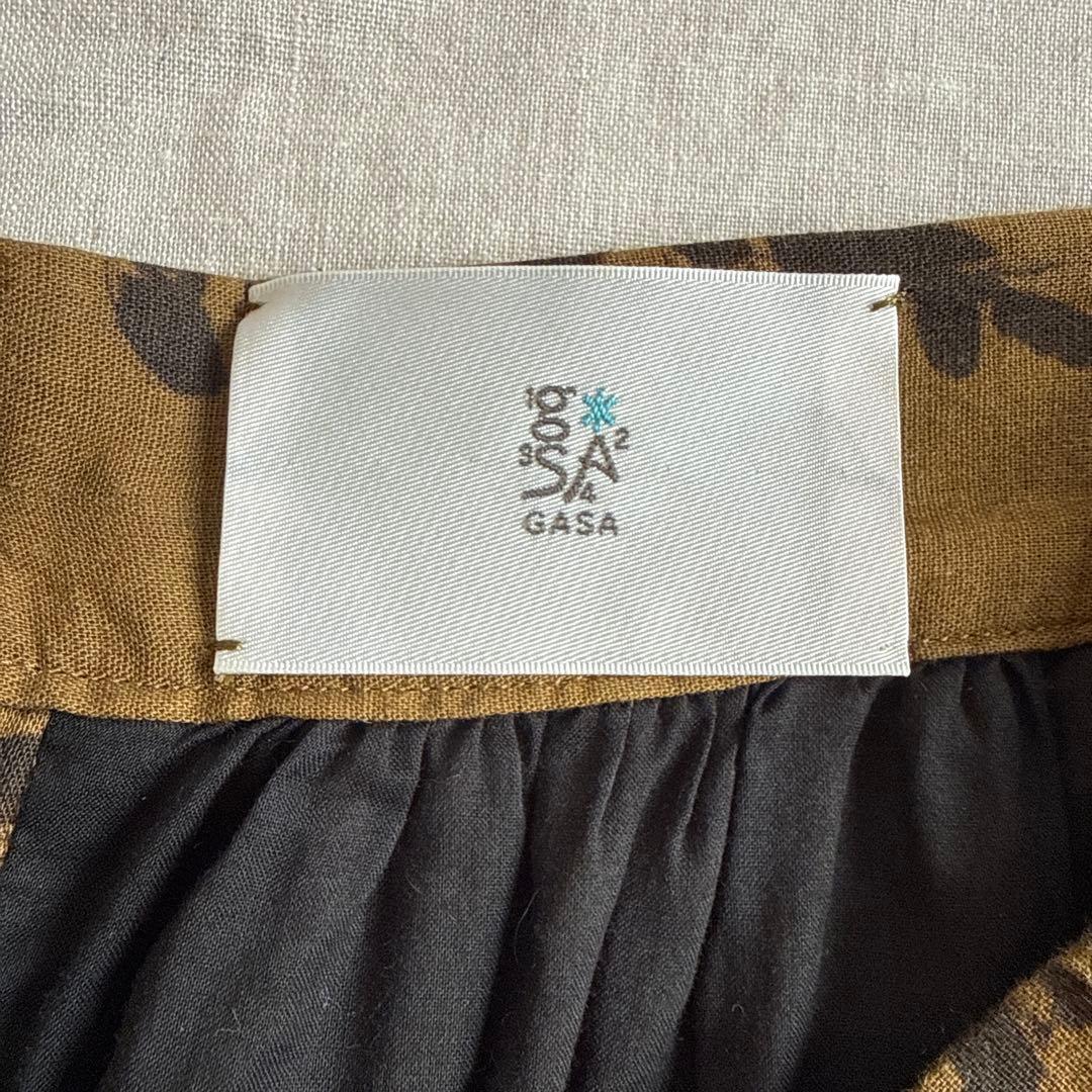 日曜セール☆gasa*ガサ　葉柄スカート