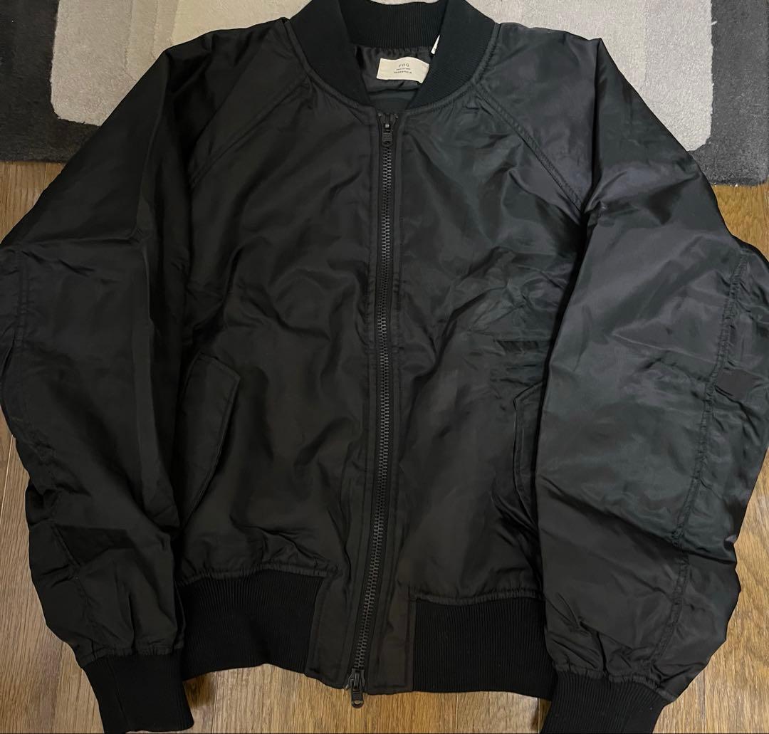 FEAR OF GOD ESSENTIALS MA-1 ブラック L