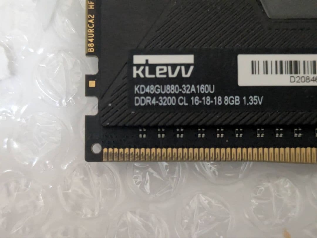 KLEVV DDR4-3200 8GB x 2枚 288pin