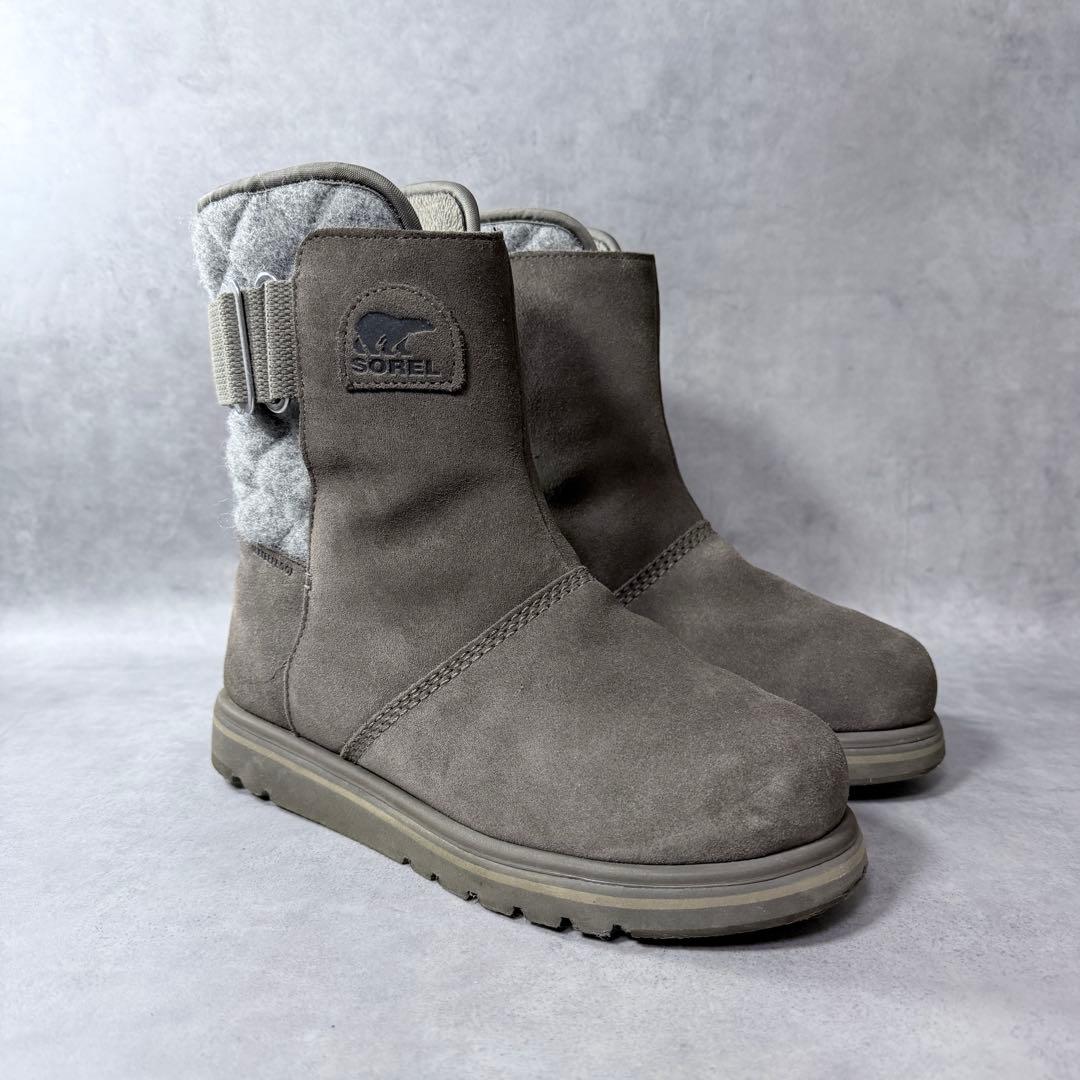 ソレル SOREL ライリー ブーツ 防水 ウォータープルーフ グレー 24.5