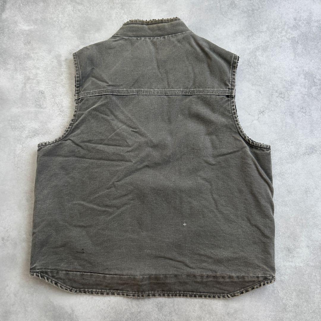 カーハート　carhartt ダックベスト　グッドフェード　ボア　L グレー