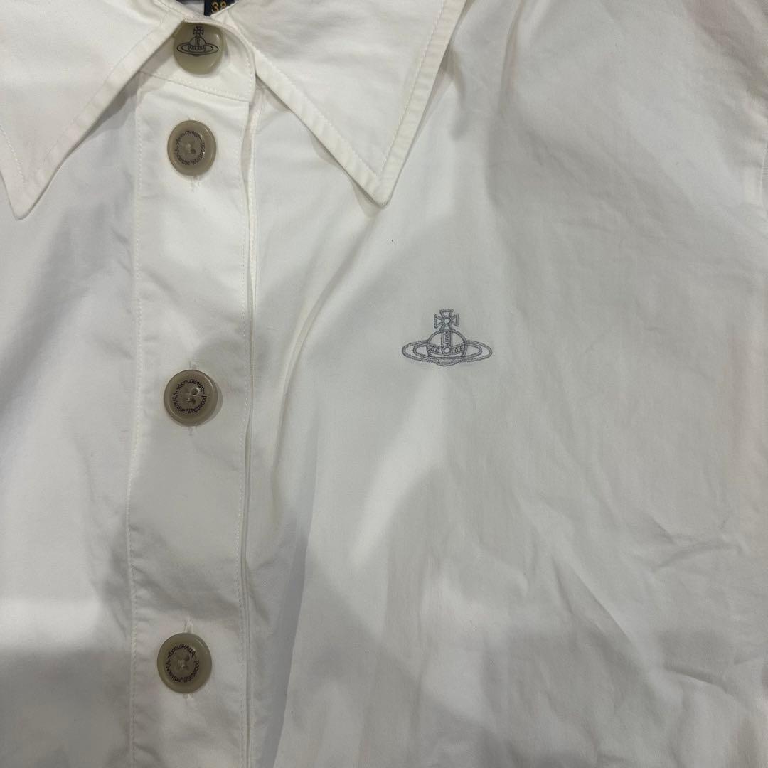 vivienne westwood ホワイト 長袖ポロシャツ
