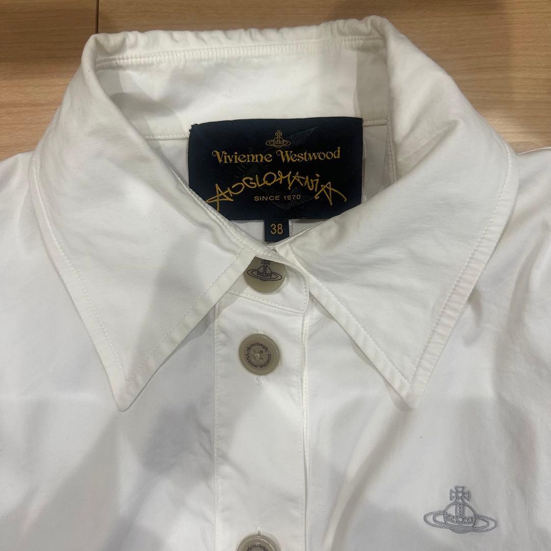 vivienne westwood ホワイト 長袖ポロシャツ