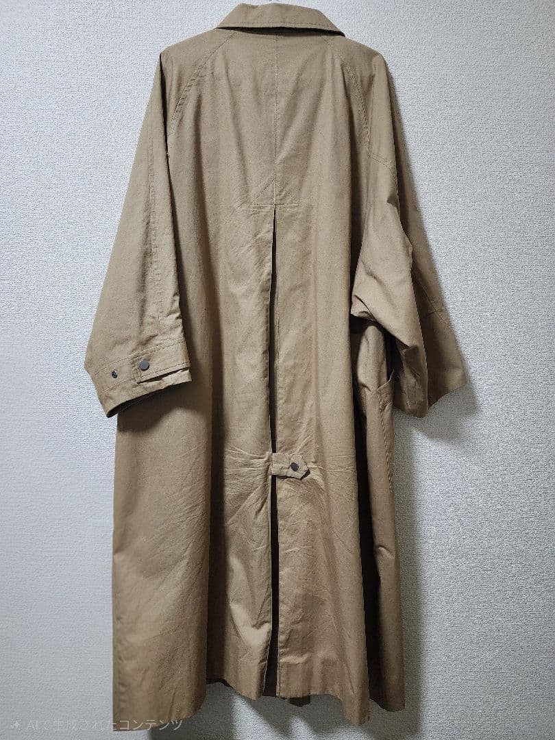 FASHIRU ステンカラーコート ベージュ ロング