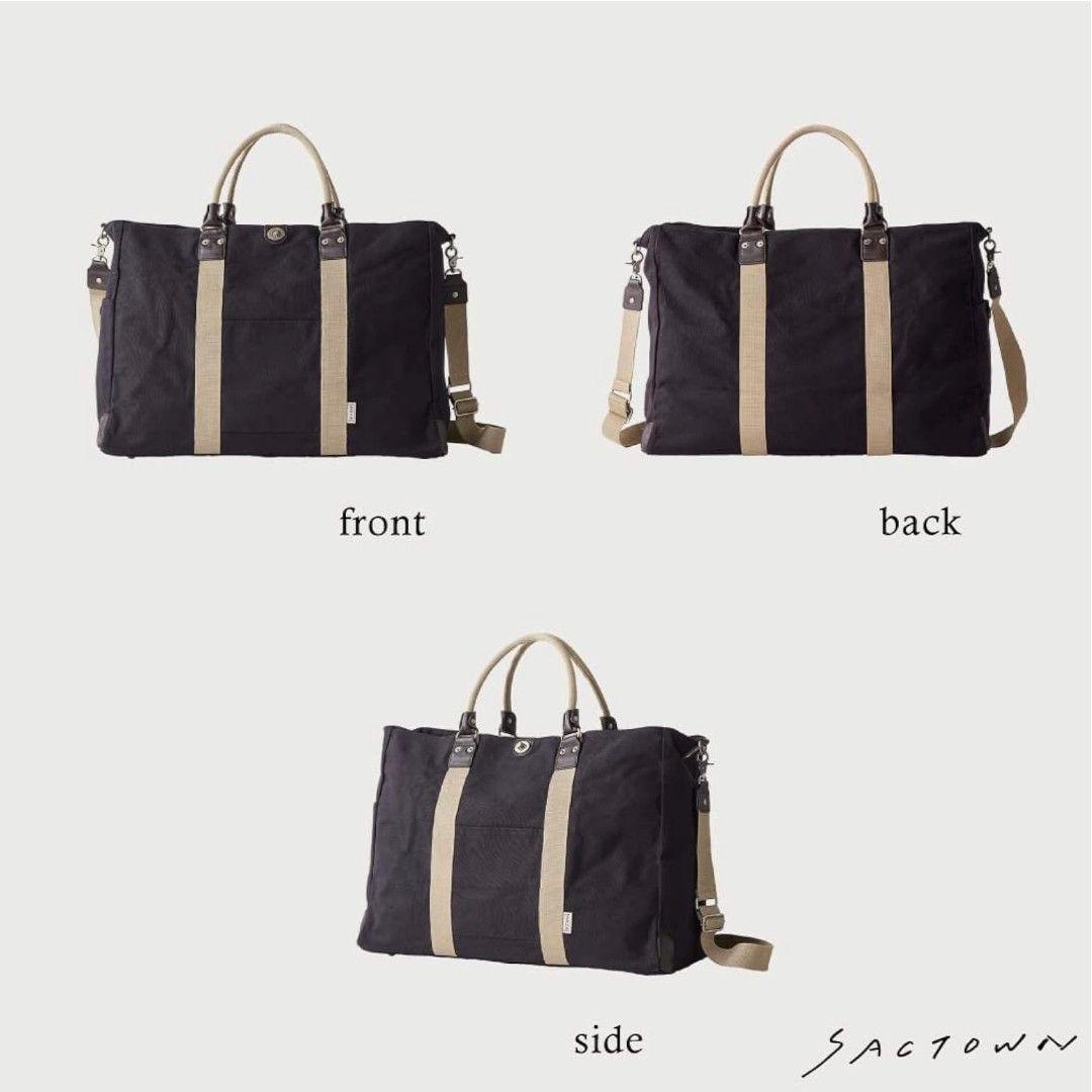 美品　帆布工房　2WAY ボストンバッグ　Lサイズ　ブラック　大容量