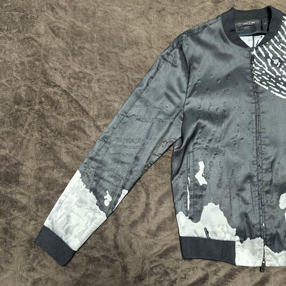 黒龍　EMPORIO ARMANI 指紋柄 ボンバージャケット　46