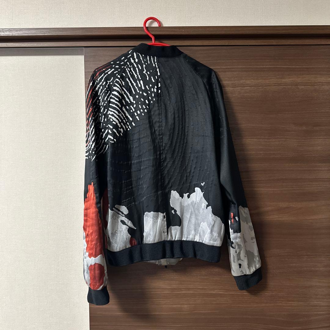 黒龍　EMPORIO ARMANI 指紋柄 ボンバージャケット　46