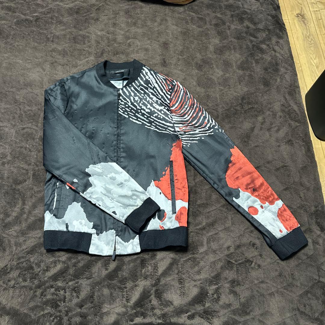 黒龍　EMPORIO ARMANI 指紋柄 ボンバージャケット　46