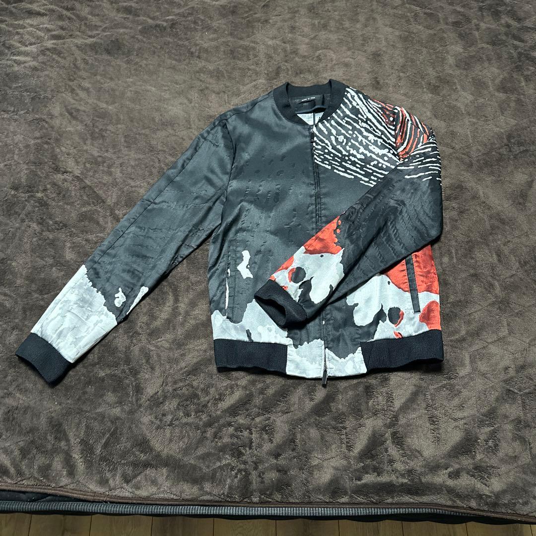 黒龍　EMPORIO ARMANI 指紋柄 ボンバージャケット　46