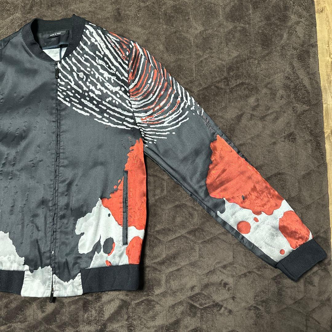 黒龍　EMPORIO ARMANI 指紋柄 ボンバージャケット　46