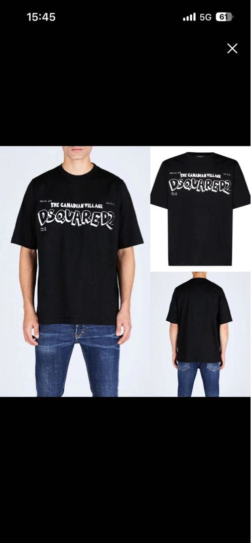 し*れ様 ★極美品★DSQUARED2 Skater Fit Tシャツ ブラック