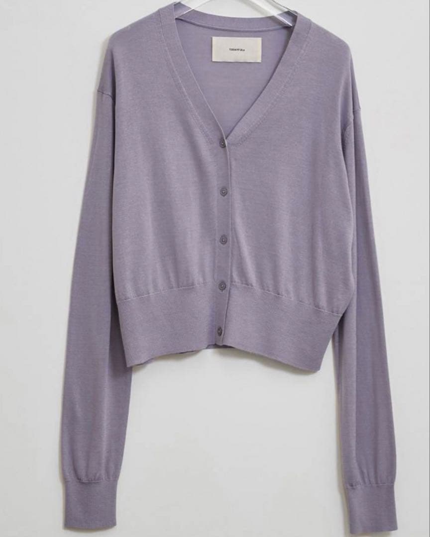 todayful Silk Cotton Cardigan 新品　ブルー