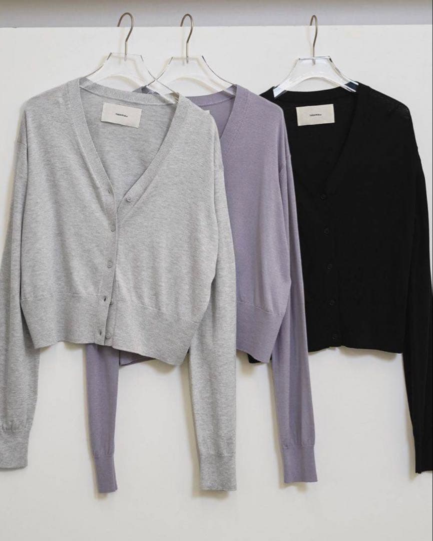 todayful Silk Cotton Cardigan 新品　ブルー