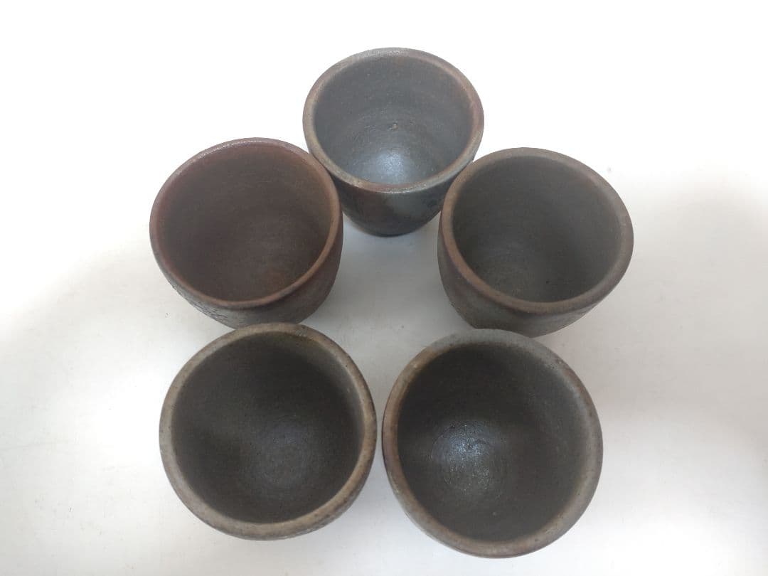 煎茶道具まとめて　備前焼　常滑焼　煎茶碗　湯冷まし