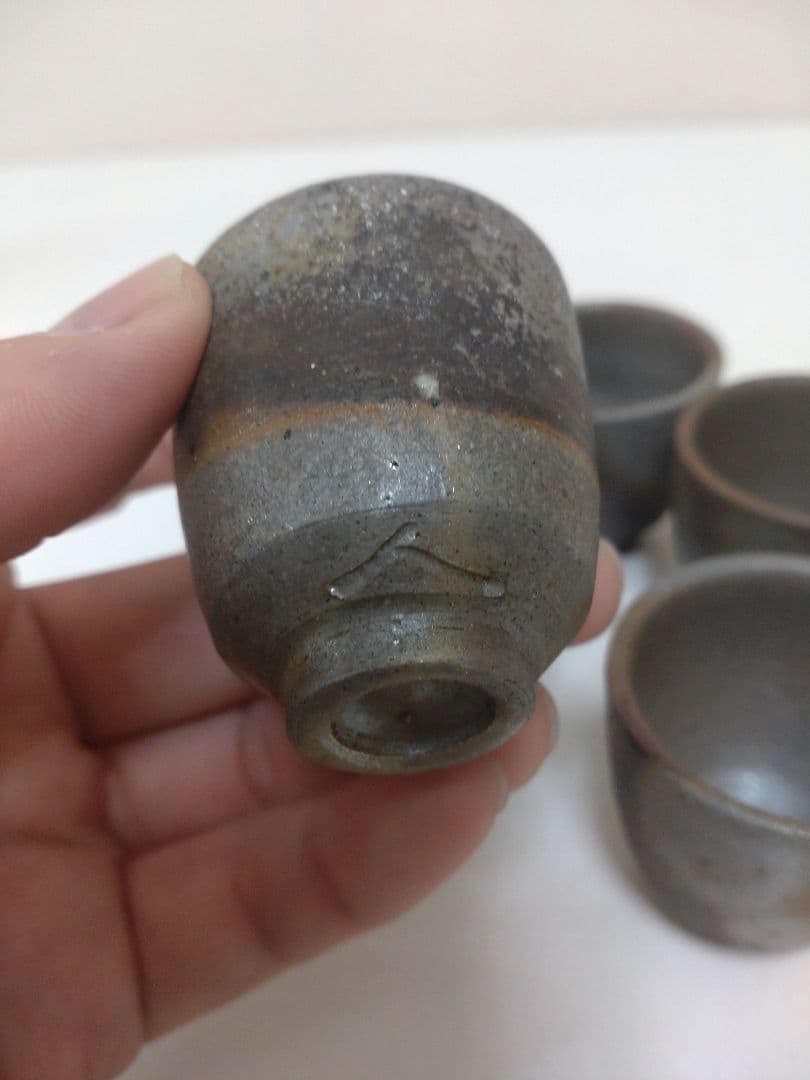 煎茶道具まとめて　備前焼　常滑焼　煎茶碗　湯冷まし