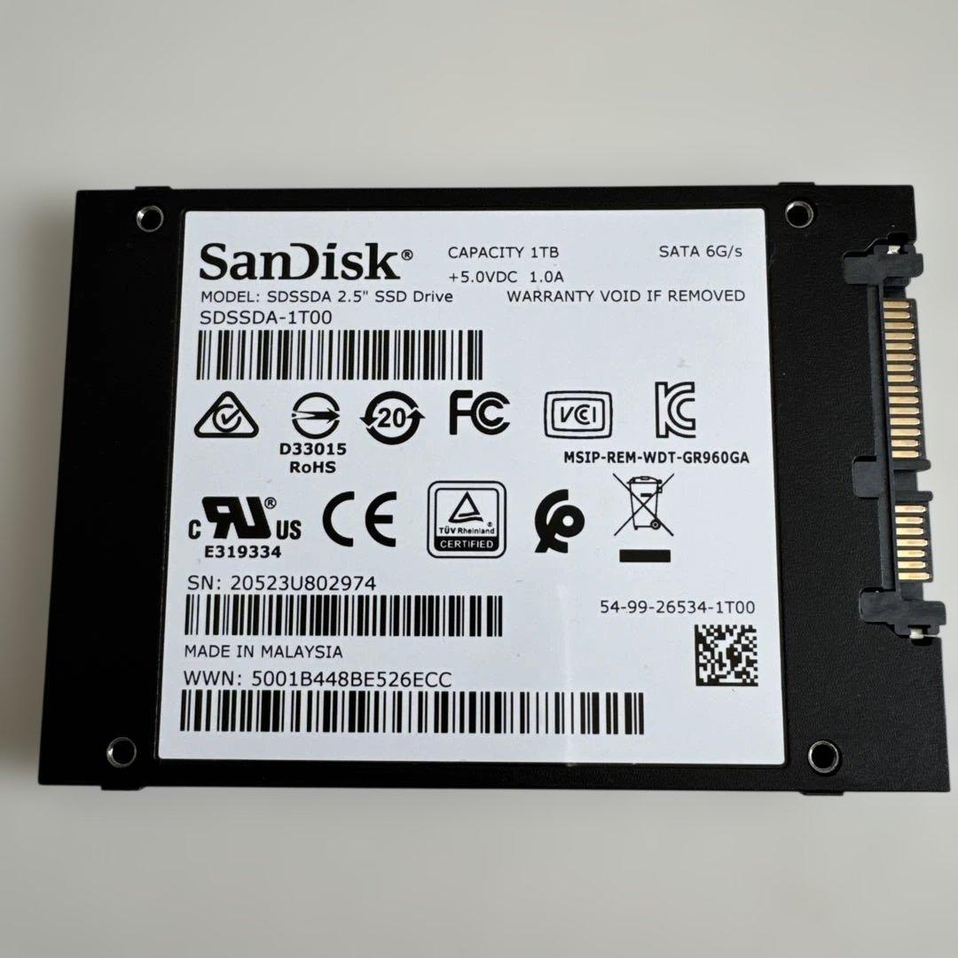 SanDisk SSD PLUS 1TB 内蔵型SSD